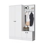 Hanah Home Soporte de Pasillo Blanco con Estanterías